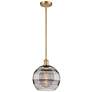 Ballston Rochester 10"W Gold Stemmed Mini Pendant w/ Light Smoke Shade