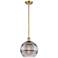 Ballston Rochester 10"W Gold Stemmed Mini Pendant w/ Light Smoke Shade