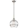 Ballston Rochester 10"W Satin Nickel Stemmed Mini Pendant w/ Clear Sha