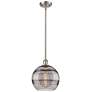 Ballston Rochester 10"W Satin Nickel Stemmed Mini Pendant w/ Smoke Sha