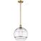 Ballston Rochester 12" Wide Satin Gold Stemmed Mini Pendant w/ Clear S