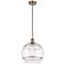Ballston Rochester 12"W Brushed Brass Corded Mini Pendant w/ Clear Sha