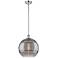 Ballston Rochester 12"W Chrome Stemmed Mini Pendant w/ Light Smoke Sha