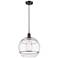Ballston Rochester 12"W Oiled Bronze Corded Mini Pendant w/ Clear Shad