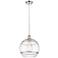 Ballston Rochester 12"W Polished Nickel Corded Mini Pendant w/ Clear S