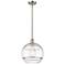 Ballston Rochester 12"W Satin Nickel Stemmed Mini Pendant w/ Clear Sha