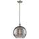 Ballston Rochester 12"W Satin Nickel Stemmed Mini Pendant w/ Smoke Sha