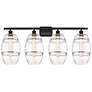 Ballston Rochester 13.38"H Black Brass Adjustable Sconce w/ Smoke Shad