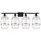 Ballston Rochester 13.38"H Black Brass Adjustable Sconce w/ Smoke Shad