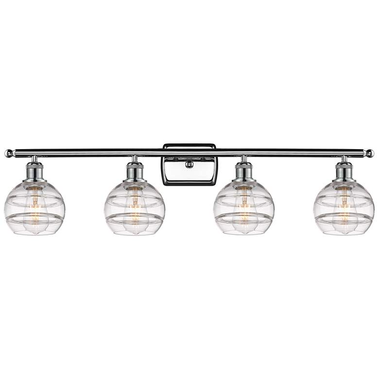 Image 1 Ballston Rochester 13.38"H White Chrome Adjustable Sconce w/ Smoke Sha