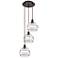 Ballston Rochester 14.5"W 3-Light Oiled Bronze Cord Pendant w/ Clear S