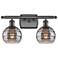 Ballston Rochester 15.88"W 2 Light Oiled Bronze Bath Light w/ Smoke Sh
