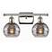 Ballston Rochester 16"W 2 Light Polished Nickel Bath Light w/ Smoke Sh