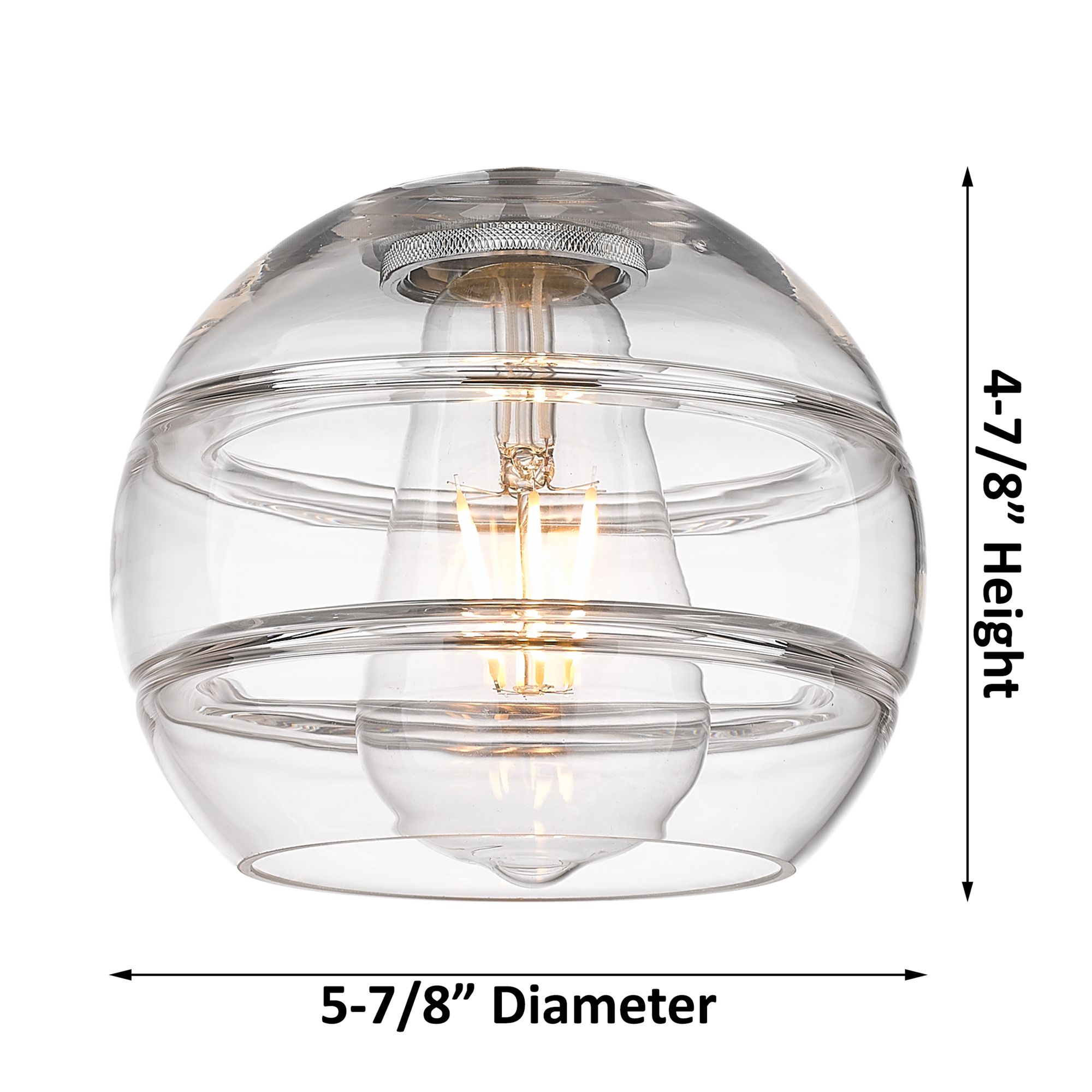 Image 4 Ballston Rochester 17.63"W 3-Light Satin Nickel Flush Mount w/ Clear S more views