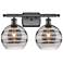 Ballston Rochester 18"W 2 Light Oiled Bronze Bath Light w/ Smoke Shade