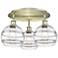 Ballston Rochester 19.75"W 3-Light Antique Brass Flush Mount w/ Clear