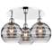 Ballston Rochester 19.75"W 3-Light Chrome Flush Mount w/ Smoke Shade