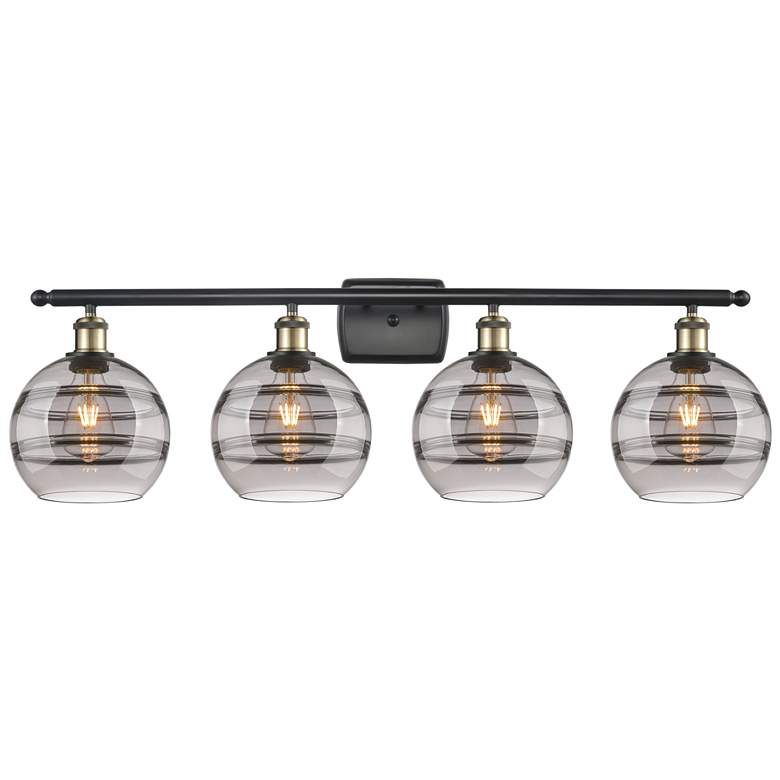 Image 1 Ballston Rochester 23.88"W 5-Light Black Stem Chandelier w/ Clear Shad