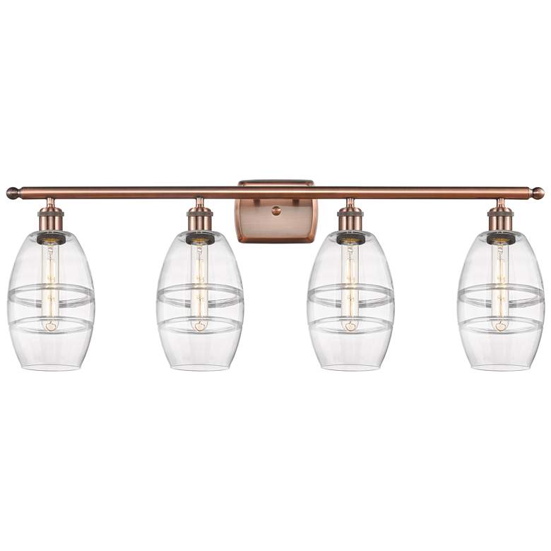 Image 1 Ballston Rochester 23.88"W 5-Light Copper Stem Chandelier w/ Clear Sha