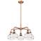 Ballston Rochester 23.88"W 5-Light Copper Stem Chandelier w/ Clear Sha