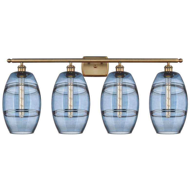 Image 1 Ballston Rochester 23.88"W 5-Light Gold Stem Chandelier w/ Clear Shade