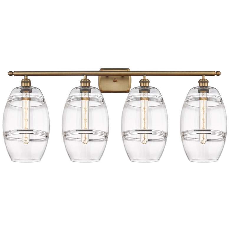 Image 1 Ballston Rochester 23.88"W 5-Light Gold Stem Chandelier w/ Smoke Shade