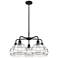 Ballston Rochester 26"W 5-Light Black Stem Chandelier w/ Clear Shade
