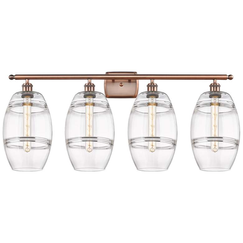 Image 1 Ballston Rochester 26"W 5-Light Copper Stem Chandelier w/ Smoke Shade
