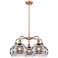 Ballston Rochester 26"W 5-Light Copper Stem Chandelier w/ Smoke Shade