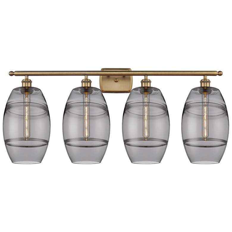 Image 1 Ballston Rochester 26"W 5-Light Gold Stem Chandelier w/ Clear Shade