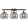 Ballston Rochester 28"W 3 Light Chrome Bath Light w/ 8" Light Smo
