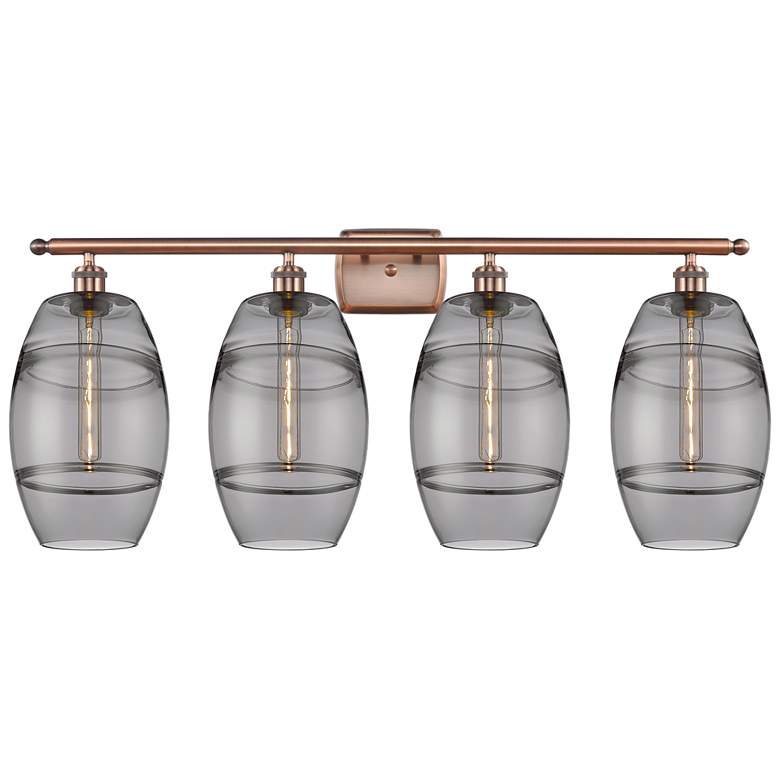 Image 1 Ballston Rochester 28"W 5-Light Black Brass Stem Chandelier w/ Clear S