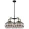 Ballston Rochester 28"W 5-Light Black Brass Stem Chandelier w/ Smoke S