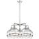 Ballston Rochester 28"W 5-Light Chrome Stem Chandelier w/ Clear Shade