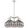 Ballston Rochester 28"W 5-Light Chrome Stem Chandelier w/ Smoke Shade
