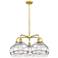Ballston Rochester 28"W 5-Light Gold Stem Chandelier w/ Clear Shade