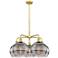 Ballston Rochester 28"W 5-Light Gold Stem Chandelier w/ Smoke Shade
