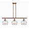 Ballston Rochester 36"W 3-Light Copper Stem Island Light w/ 8" Cl