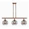 Ballston Rochester 36"W 3-Light Copper Stem Island Light w/ 8" Sm