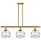 Ballston Rochester 36"W 3-Light Gold Stem Island Light w/ 8" Clea