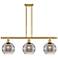 Ballston Rochester 36"W 3-Light Gold Stem Island Light w/ 8" Smok