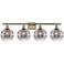 Ballston Rochester 38"W 4-Light Polished Nickel Bath Light w/ Clear Sh