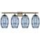 Ballston Rochester 38"W 4-Light Satin Gold Bath Vanity Light w/ Clear