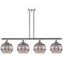 Ballston Rochester 48.25"W 4-Light Chrome Stem Island Light w/ Smoke S