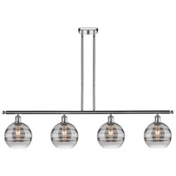 Ballston Rochester 48"W 4-Light Chrome Stem Island Light w/ 8" Sm