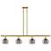 Ballston Rochester 48"W 4-Light Gold Stem Island Light w/ 6" Smok