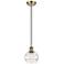 Ballston Rochester 5.88"W Antique Brass Corded Mini Pendant w/ Clear S