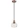 Ballston Rochester 5.88"W Antique Copper Corded Mini Pendant w/ Clear