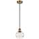 Ballston Rochester 5.88"W Brushed Brass Corded Mini Pendant w/ Clear S