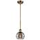 Ballston Rochester 5.88"W Brushed Brass Stemmed Mini Pendant w/ Smoke